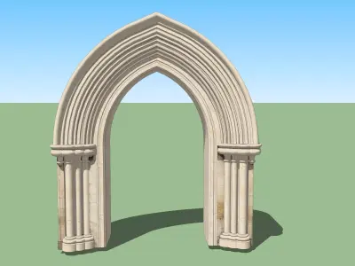 pointed ARCH Low-poly 3D model