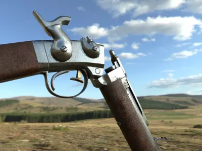 Smith Carabine Low-poly 3D model