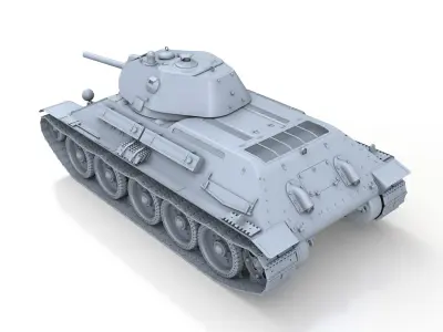 T-34-76 - Model 1940 - Soviet Medium Tank 3D model