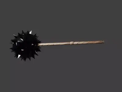 Dark Iron Morning Star Mace 3D model