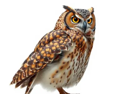 Detailed Owl Model Pack for Rendering and Games Low-poly 3D model