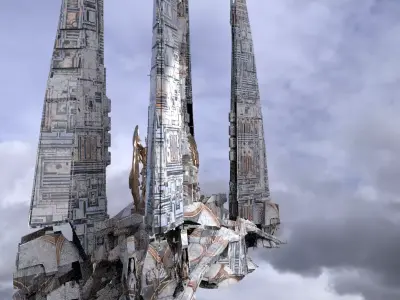 Cyberpunk Emperor Towers 3 3D model