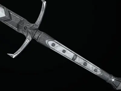 Game Asset Medieval Melee Weapon Sword And Dagger Low-poly 3D model