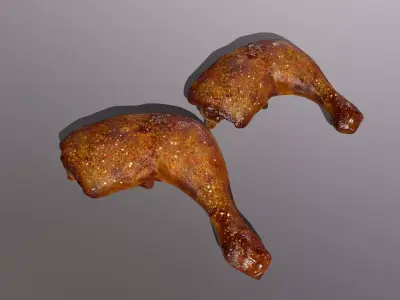 Fried Chicken Low-poly 3D model