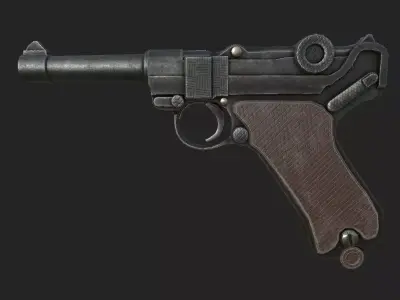 Luger 1 pistol Free low-poly 3D model