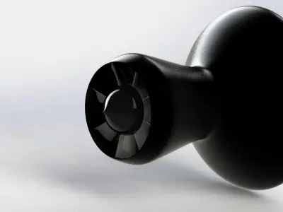 Aircraft gas turbine 3D model