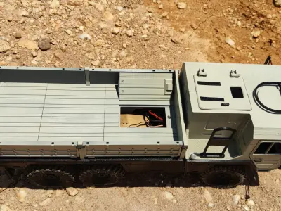 Crawler Cat 1 6x6 Sideboard Flatbed - 1-10 RC body attachment 3D print model