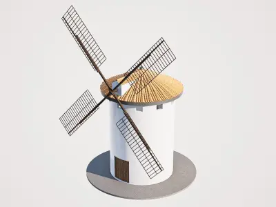 windmill Low-poly 3D model
