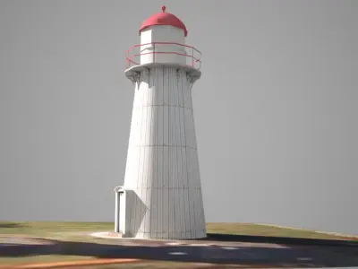 The Old Caloundra Lighthouse Low poly 3D model