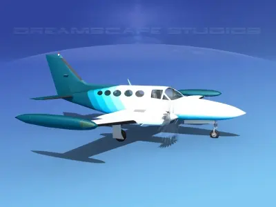 Cessna 414 Chancellor V11 3D model