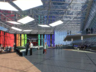 Shopping Mall 03 Low-poly 3D model