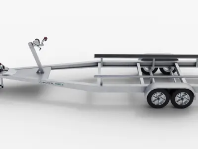 Boat Trailer Low-poly 3D model