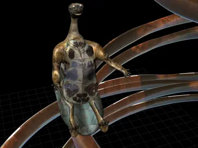 turtle dinosaur Low-poly 3D model