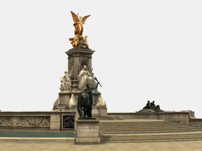 Queen Victoria Memorial Lowpoly 3D model Low-poly 3D model