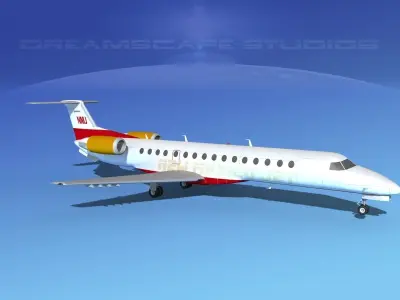 Embraer ERJ-140 New Mexico Jet 3D model