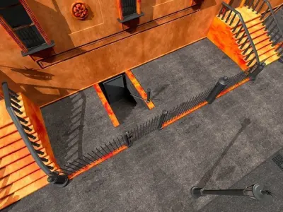 New York City Fancy Building Facade 3D model