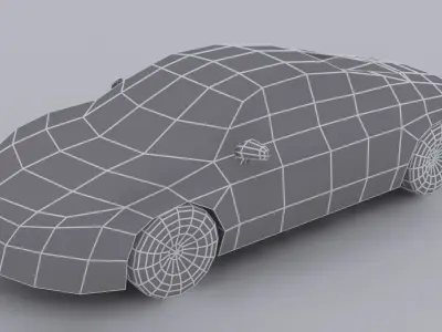 Audi R8 Low Poly Free low-poly 3D model