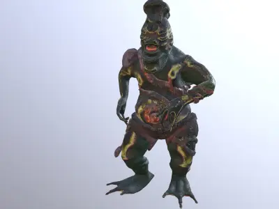 Frogbire Monster Low-poly 3D model