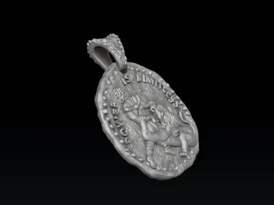 Old Coin Pendant v2 3D print model