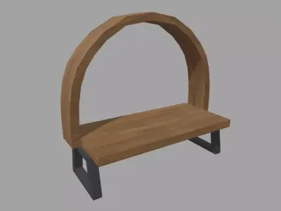 Low Poly Bench 010 Low-poly 3D model