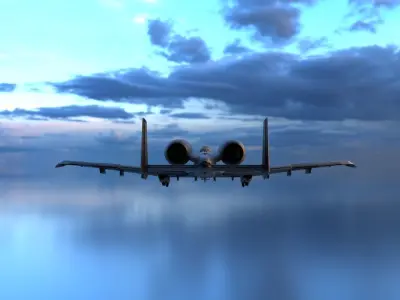 Attack Aircraft A-10 thunderbolt High Quality 3D model