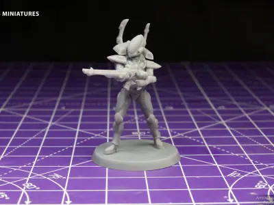 Space Elf Male Soldier Pose 5 - 8 Variants 3D print model