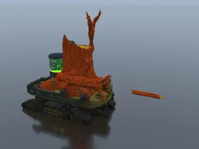 Cyber Stump 3D model