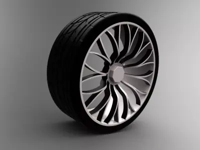 Wheel with Tire 3D model
