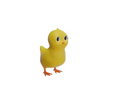 3D Chick Model 3D model
