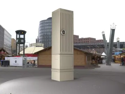 Electrical Distribution Cabinet 112 Low-poly 3D model