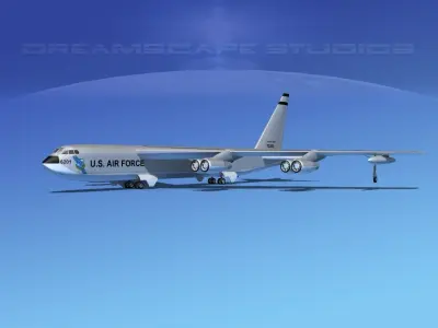 Boeing B-52C Stratofortress V02 3D model