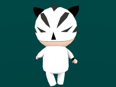 Chibi Horse Animated For Games Free low-poly 3D model