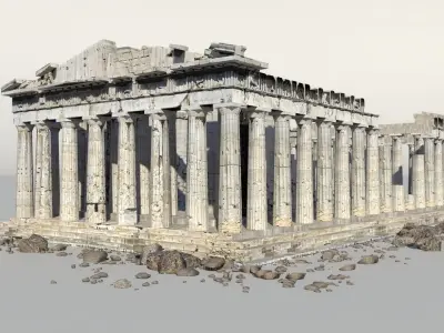 Parthenon Low-poly 3D model