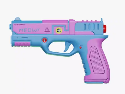 Toy HandGun Low-poly 3D model