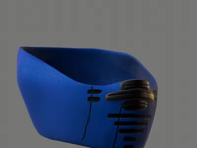 Gas mask helmet 3d model scifi Low-poly  Low-poly 3D model 562