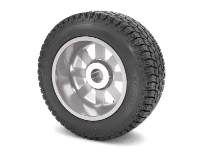 OFF ROAD WHEEL AND TIRE 16 3D model
