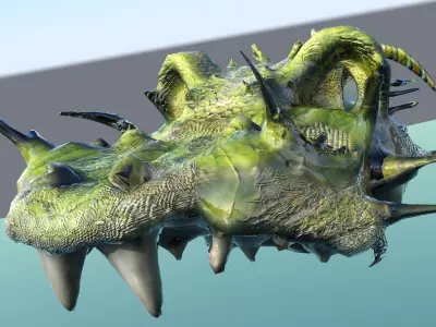 dragon hat Low-poly 3D model