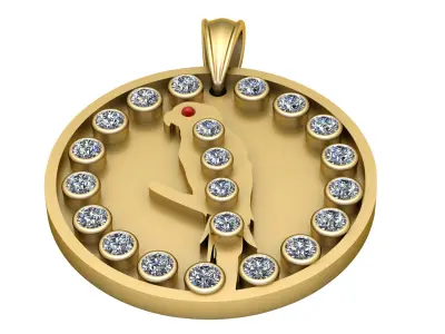 PARROT GOLD PENDANT 3D print model