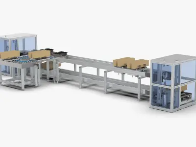 High-Speed Chain Loop Loading and Unloading Conveyor 3D model