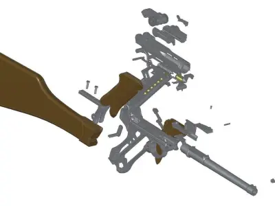 Luger P-08 Artillery  3D model