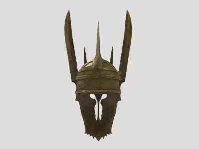 Golden Winged Helmet Low-poly 3D model