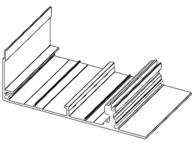 Extruded Aluminium Profile Enclosures Set for Shopfront Low-poly 3D model