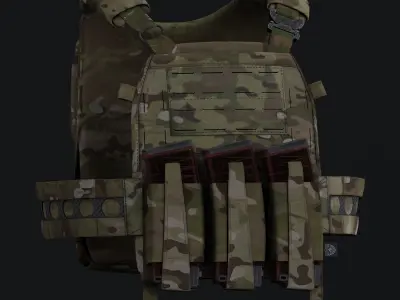 Ferro TEAR Front Flap Low-poly 3D model