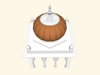 indian jodhpuri stone chatri Low-poly 3D model