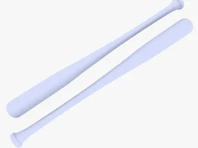 Baseball Bat Low-poly 3D model 23