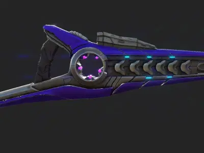 Halo Beam Rifle Low-poly 3D model