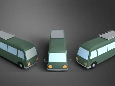 Low Poly Cars Free low-poly 3D model
