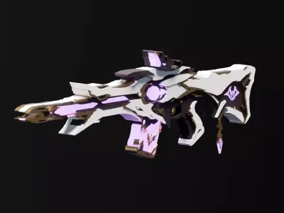 Crystal Core Rifle Low-poly 3D model