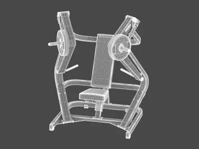 Technogym Plate Loaded Pure Wide Chest Press 3D model