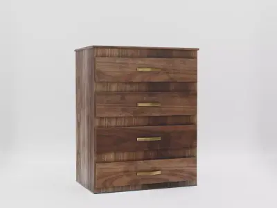Wood Dresser Free low-poly 3D model